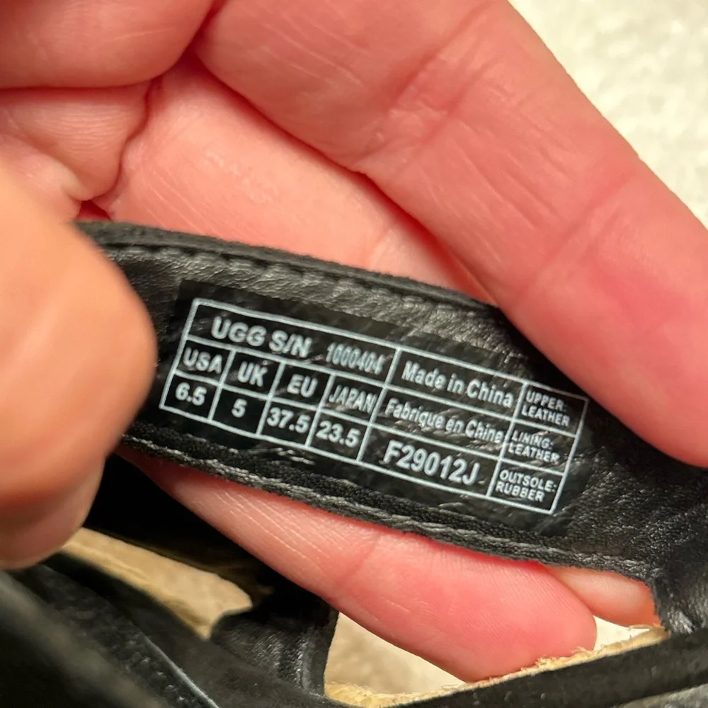 UGG Tawnie Sandal Black Size 6.5